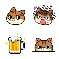 [LINE絵文字] Cat Head Emoji #2の画像