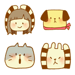 [LINE絵文字] ゆるふわフレンズ 絵文字の画像