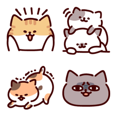 [LINE絵文字] まるい猫たちの絵文字の画像