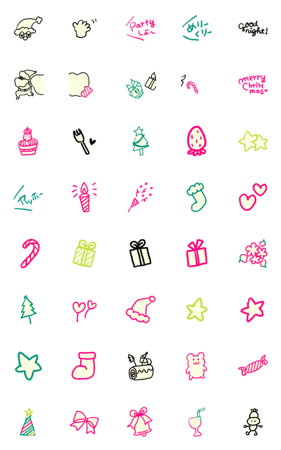 [LINE絵文字]クリスマスのエモジの画像一覧