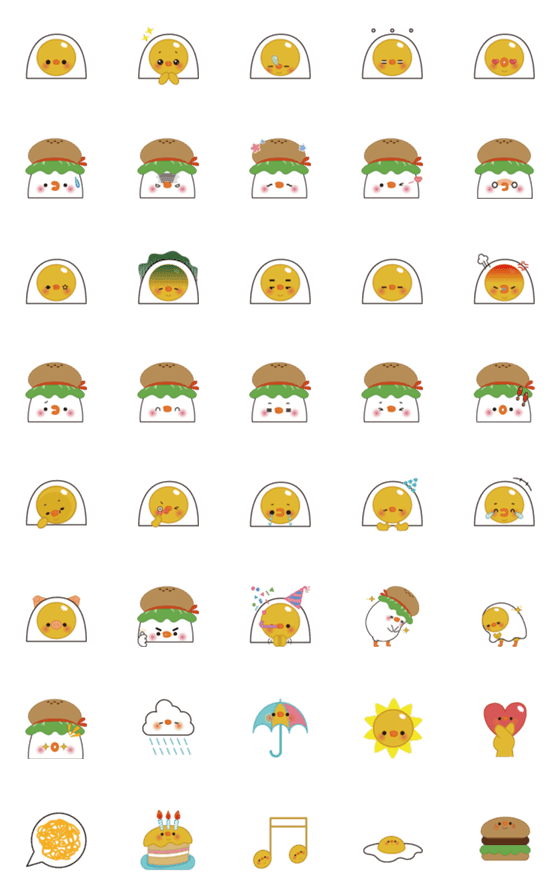 [LINE絵文字]Brunch Chickenの画像一覧