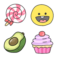 [LINE絵文字] ●派手カラフル絵文字セット●の画像