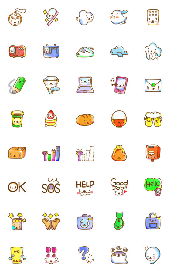 [LINE絵文字]ちょっとだけアニマルの仕事で使える絵文字の画像一覧