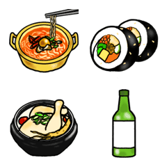 [LINE絵文字] 韓国料理の絵文字つめあわせの画像