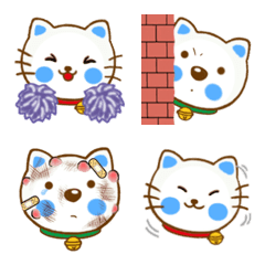 [LINE絵文字] momo cat and tata dog - emojiの画像