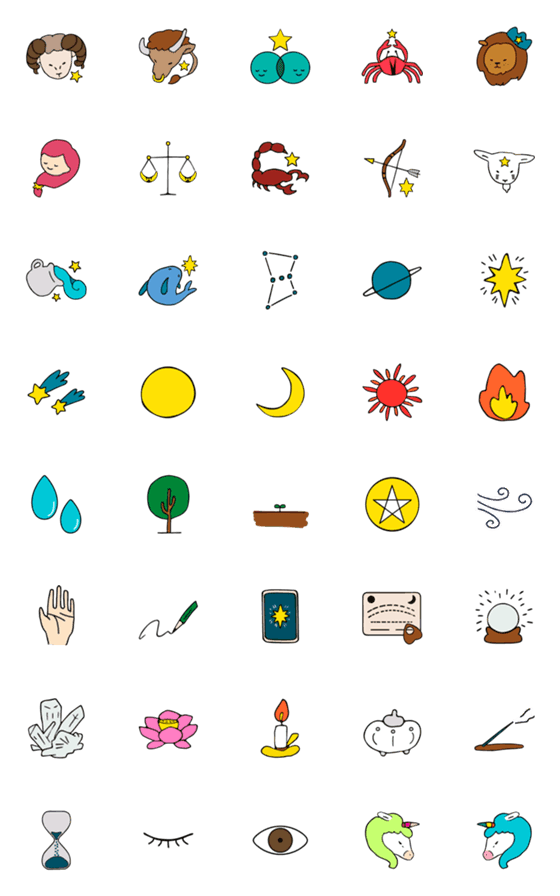 [LINE絵文字]星座 / 占い / 絵文字の画像一覧