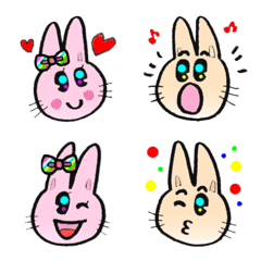 ラビピとメロウ文字の絵文字メイン画像
