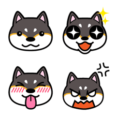 Line絵文字 黒い柴犬 40種類 1円