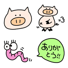 [LINE絵文字] ぶたですけど♥の画像