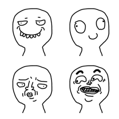 [LINE絵文字] Ugly white head Writing.の画像