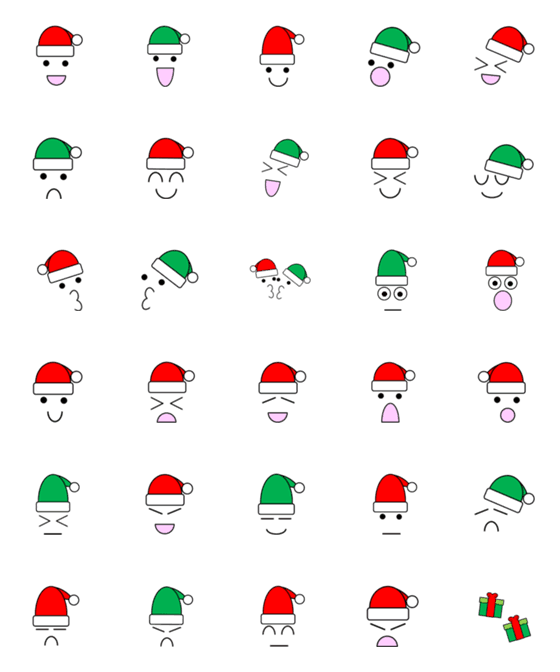 コレクション サンタクロース 顔 文字