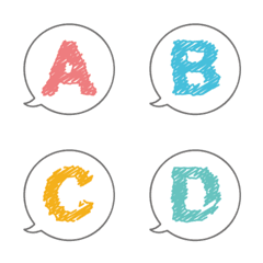 [LINE絵文字] ABCD dialogの画像