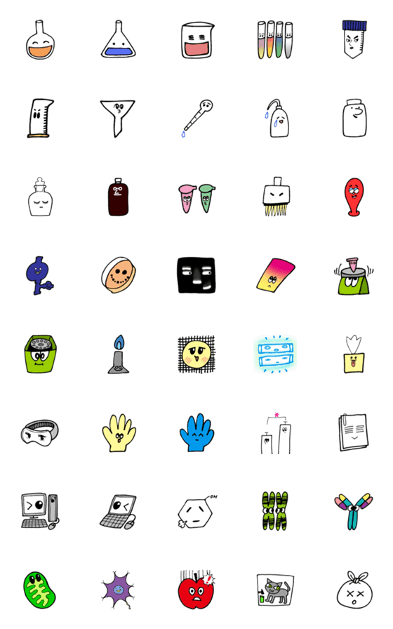 [LINE絵文字]科学者のための絵文字の画像一覧