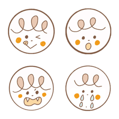 シンプルなフェイス絵文字のLINE絵文字