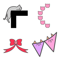 [LINE絵文字] 鼻ぺちゃ猫ちゃん デコ絵文字の画像