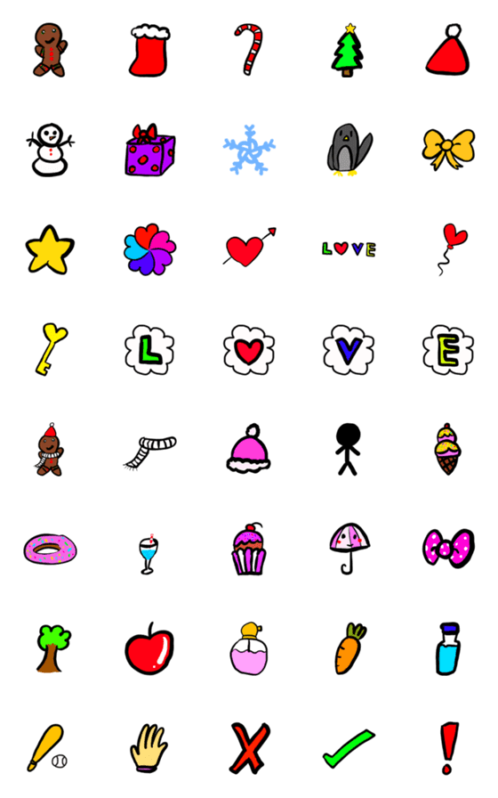 [LINE絵文字]Emoji Champoo paint 1の画像一覧