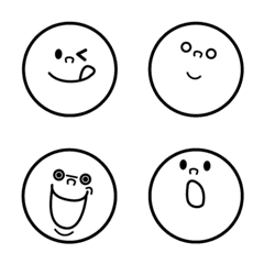 [LINE絵文字] シンプル顔絵文字_vol.2の画像