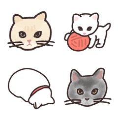 [LINE絵文字] 猫がいっぱい 1の画像