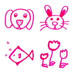 [LINE絵文字] Kids drawing V.2の画像