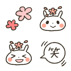 [LINE絵文字] 花うささの画像