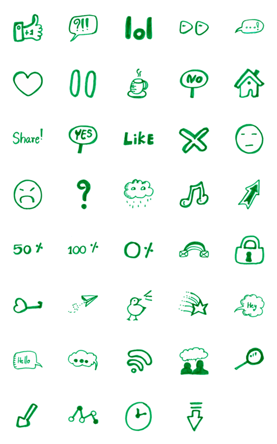 [LINE絵文字]Kids drawing V.3の画像一覧