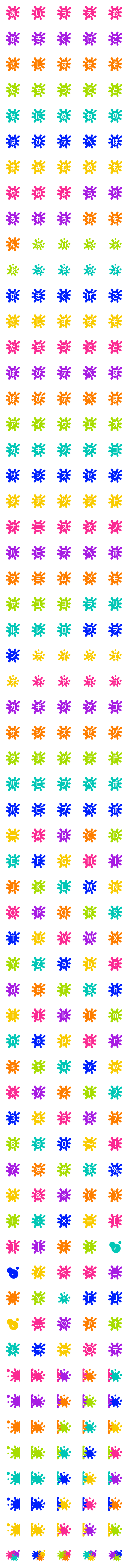 [LINE絵文字]スプラッシュ絵文字【デコ文字】の画像一覧