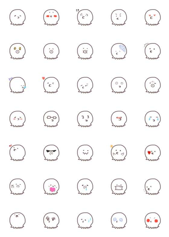 [LINE絵文字]タコのオトナかわいい絵文字の画像一覧