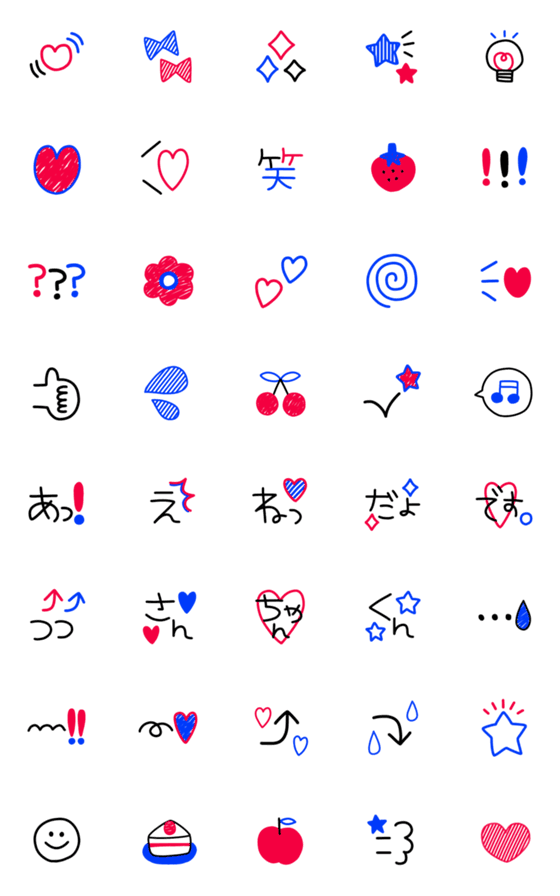 [LINE絵文字]☆三色ボールペン☆の絵文字の画像一覧