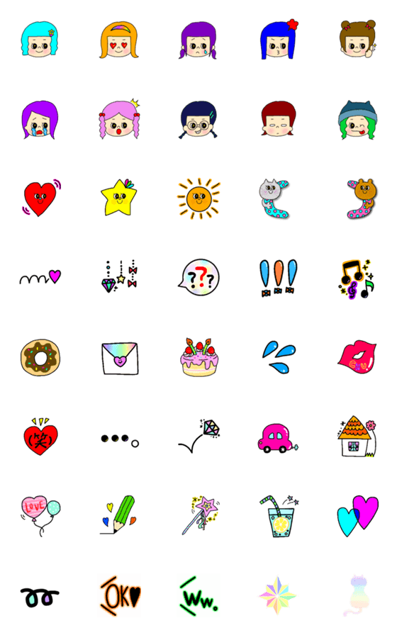 [LINE絵文字]かわいいを集めた絵文字の画像一覧