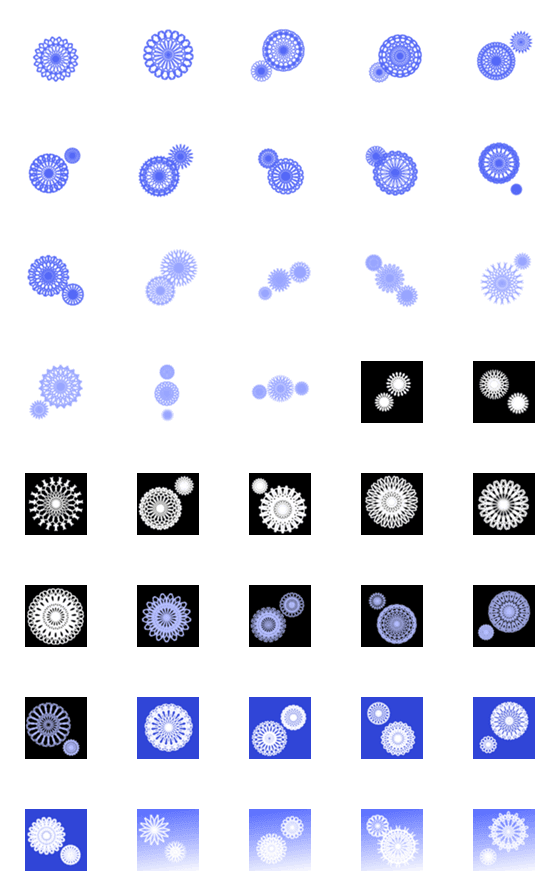 [LINE絵文字]クロッシェレースフラワーパック【B＆W】の画像一覧