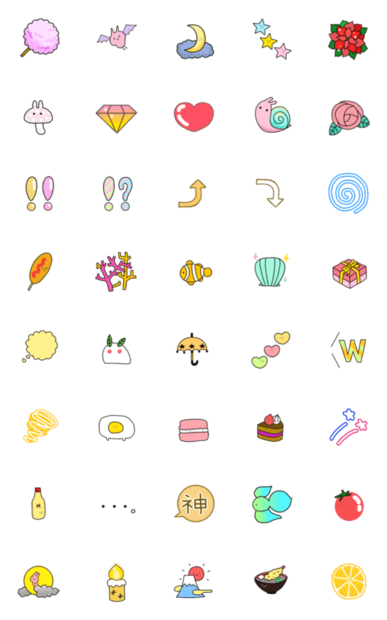 [LINE絵文字]かわいいもの絵文字の画像一覧