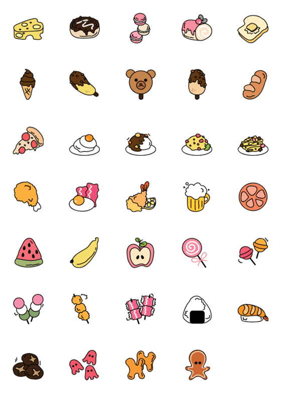 [LINE絵文字]Food emoji ^^の画像一覧