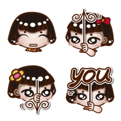 [LINE絵文字] Mylar Girl Emoji stickerの画像