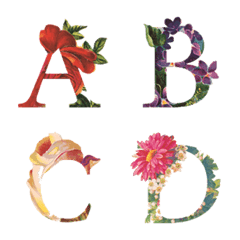 花文字 Flower Arrangement Fontの絵文字メイン画像