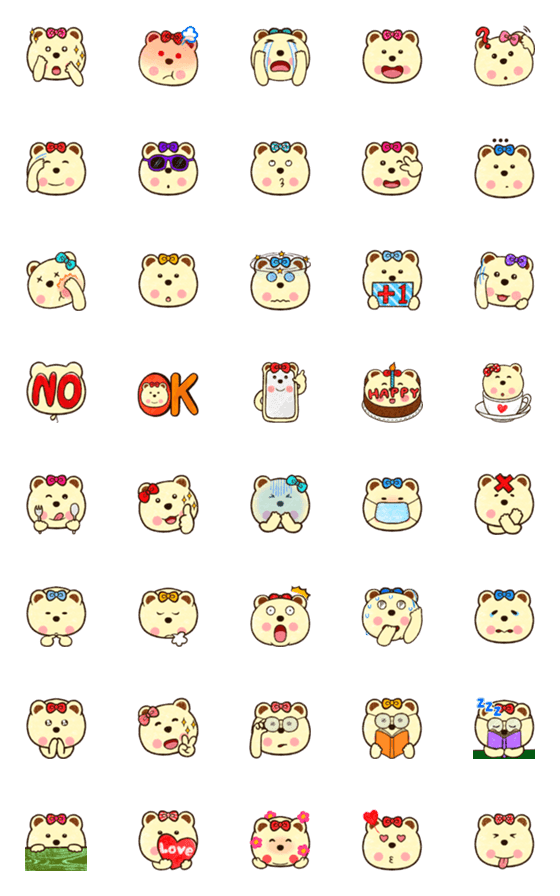 [LINE絵文字]Pace Bear Emojiの画像一覧