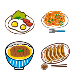 [LINE絵文字] 美味しい食べ物絵文字の画像