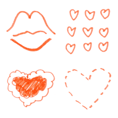 [LINE絵文字] Kid Drawn Heart V.3の画像