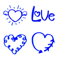 [LINE絵文字] Kid Drawn Heart V.4の画像