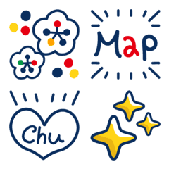 ちょっとお洒落なシンプルマークと絵文字.1のLINE絵文字