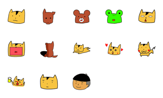 [LINE絵文字]動物スタンプの画像一覧