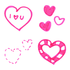 [LINE絵文字] Kid Drawn Heart V.5の画像