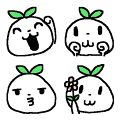 [LINE絵文字] 白みかんうさぎの画像