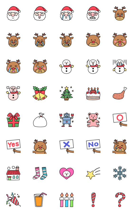 [LINE絵文字]クリスマスの画像一覧