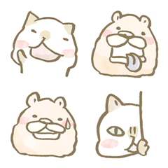 [LINE絵文字] 表情ゆたかにいぬとねこの画像