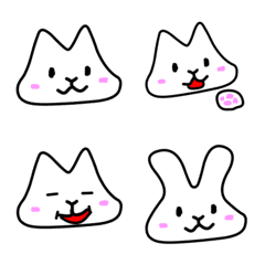 [LINE絵文字] うさちゃんねこちゃんの画像