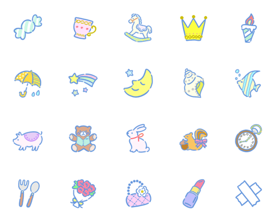 Line絵文字 ゆめかわいいシリーズ1 種類 1円