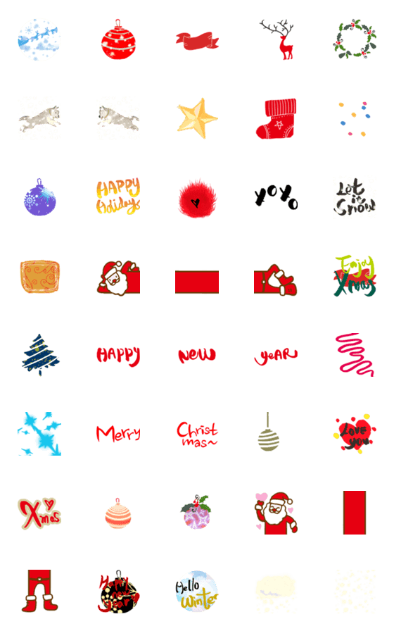[LINE絵文字]Merry christmas emojiの画像一覧