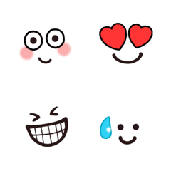 スマイル 多めの シンプル フェイスの絵文字メイン画像