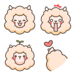 [LINE絵文字] Vanilla Alpaca Emojiの画像