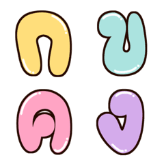 [LINE絵文字] Thai letter emojiの画像